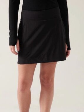 Athleta Soho Skort Black | Stretch Athletic Travel Skirt Shorts